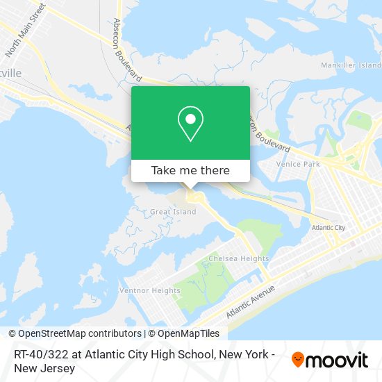 RT-40 / 322 at Atlantic City High School map