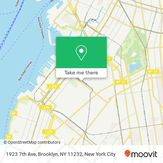 Mapa de 1923 7th Ave, Brooklyn, NY 11232