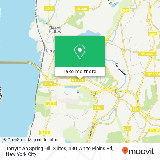 Mapa de Tarrytown Spring Hill Suites, 480 White Plains Rd