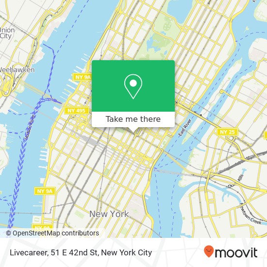 Mapa de Livecareer, 51 E 42nd St