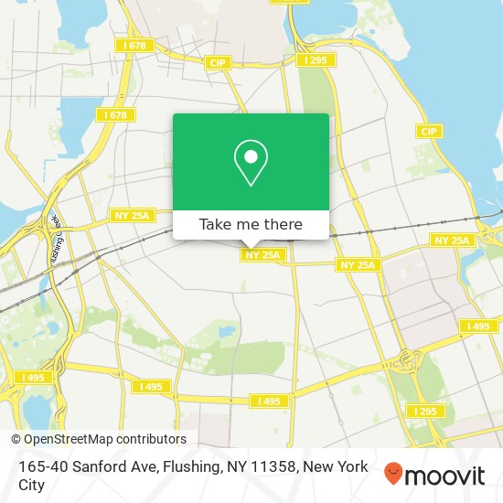 Mapa de 165-40 Sanford Ave, Flushing, NY 11358