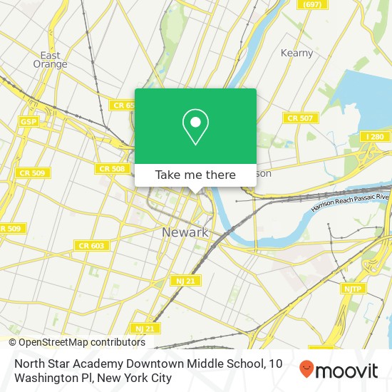 Mapa de North Star Academy Downtown Middle School, 10 Washington Pl