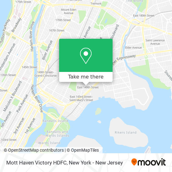 Mapa de Mott Haven Victory HDFC