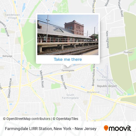 Mapa de Farmingdale LIRR Station