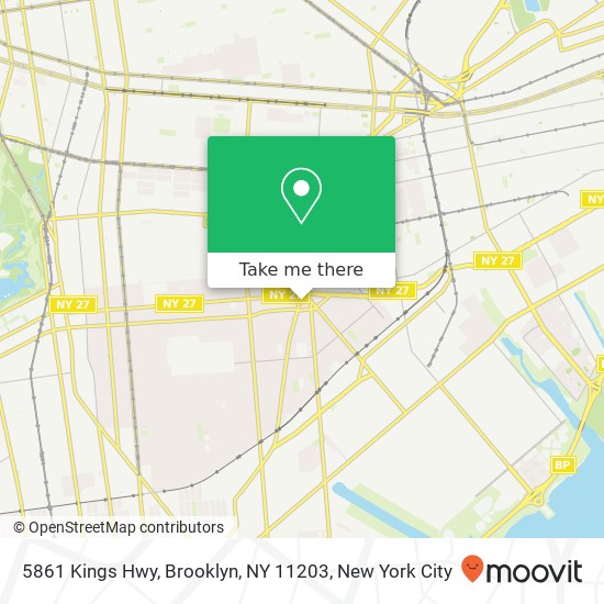 Mapa de 5861 Kings Hwy, Brooklyn, NY 11203