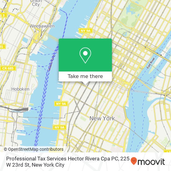 Professional Tax Services Hector Rivera Cpa PC, 225 W 23rd St map