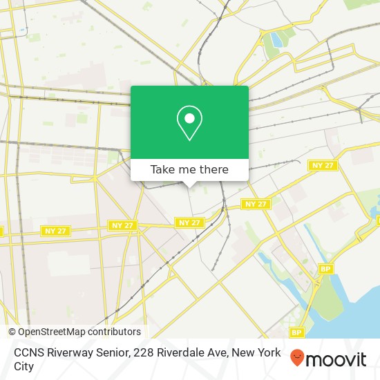 CCNS Riverway Senior, 228 Riverdale Ave map