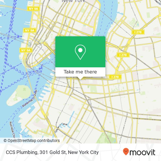 Mapa de CCS Plumbing, 301 Gold St