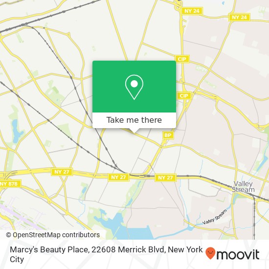 Mapa de Marcy's Beauty Place, 22608 Merrick Blvd