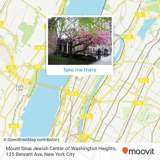 Mount Sinai Jewish Center of Washington Heights, 135 Bennett Ave map