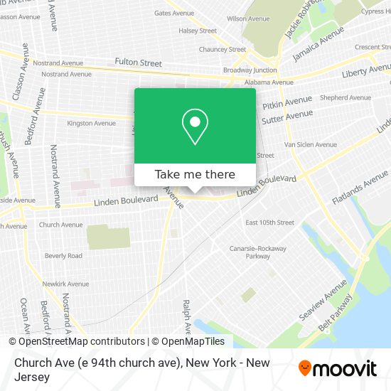 Church Ave (e 94th church ave) map