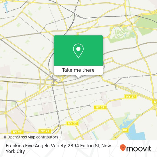Mapa de Frankies Five Angels Variety, 2894 Fulton St