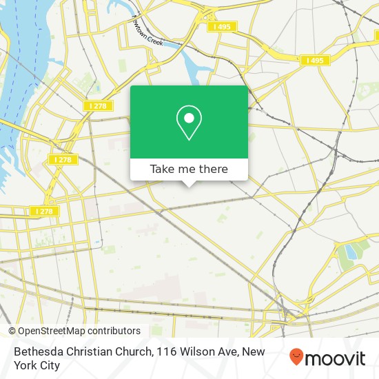 Mapa de Bethesda Christian Church, 116 Wilson Ave
