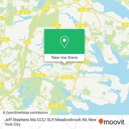 Mapa de Jeff Stephens Ma CCC/ SLP, Meadowbrook Rd