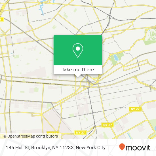 Mapa de 185 Hull St, Brooklyn, NY 11233