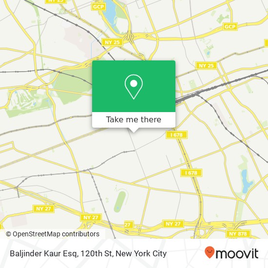 Mapa de Baljinder Kaur Esq, 120th St