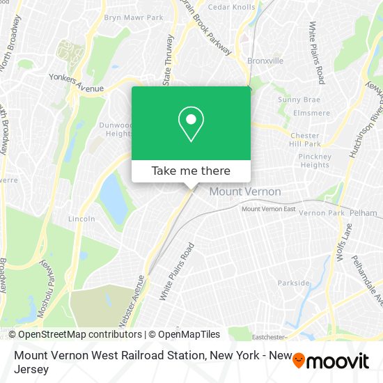 Mapa de Mount Vernon West Railroad Station