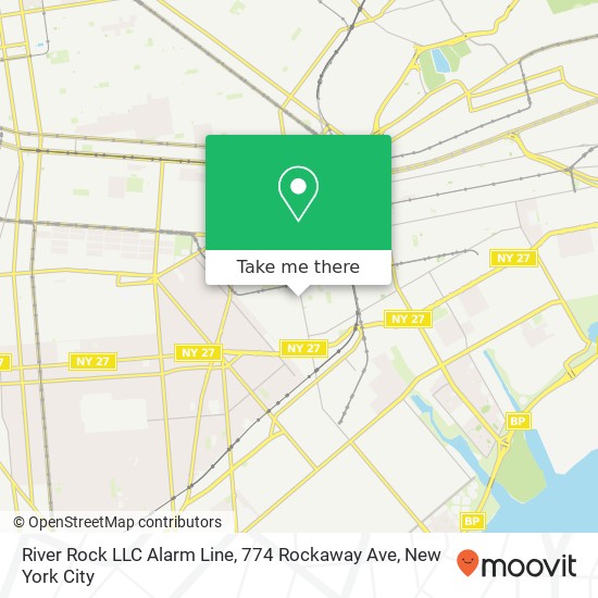 Mapa de River Rock LLC Alarm Line, 774 Rockaway Ave