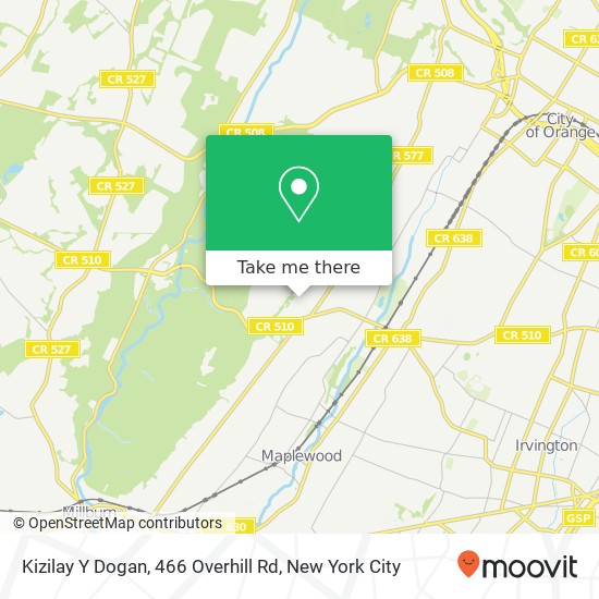 Kizilay Y Dogan, 466 Overhill Rd map