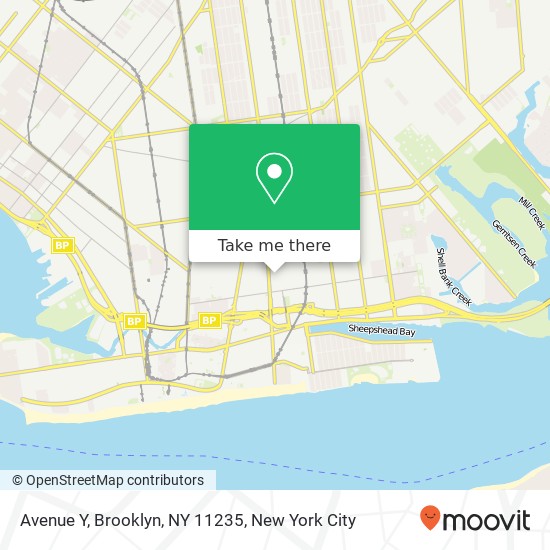 Mapa de Avenue Y, Brooklyn, NY 11235