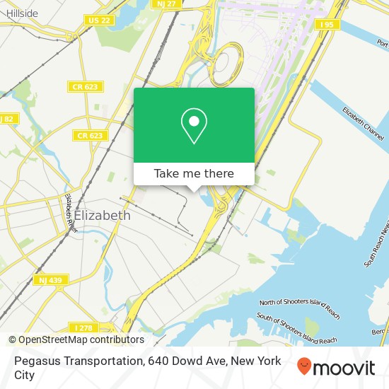 Mapa de Pegasus Transportation, 640 Dowd Ave