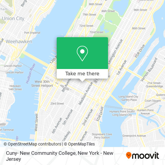 Mapa de Cuny- New Community College