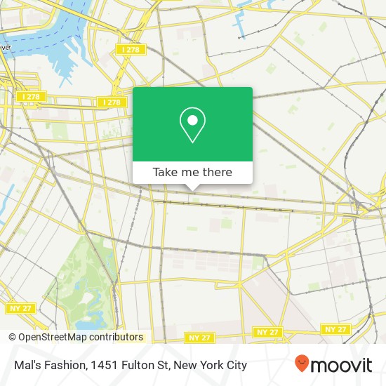Mapa de Mal's Fashion, 1451 Fulton St