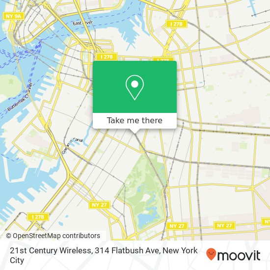 21st Century Wireless, 314 Flatbush Ave map