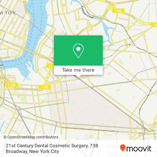 21st Century Dental Cosmetic Surgery, 738 Broadway map
