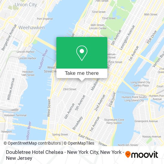 Mapa de Doubletree Hotel Chelsea - New York City
