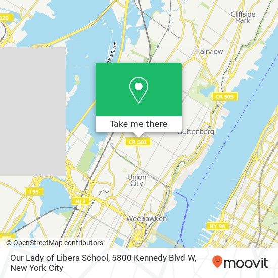 Mapa de Our Lady of Libera School, 5800 Kennedy Blvd W