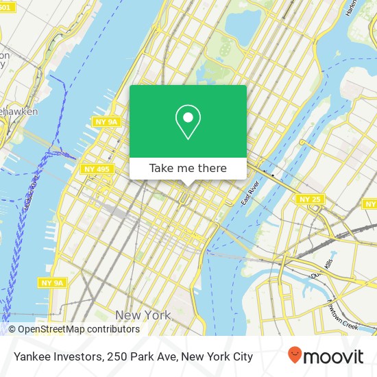 Yankee Investors, 250 Park Ave map