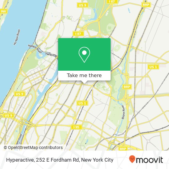 Mapa de Hyperactive, 252 E Fordham Rd