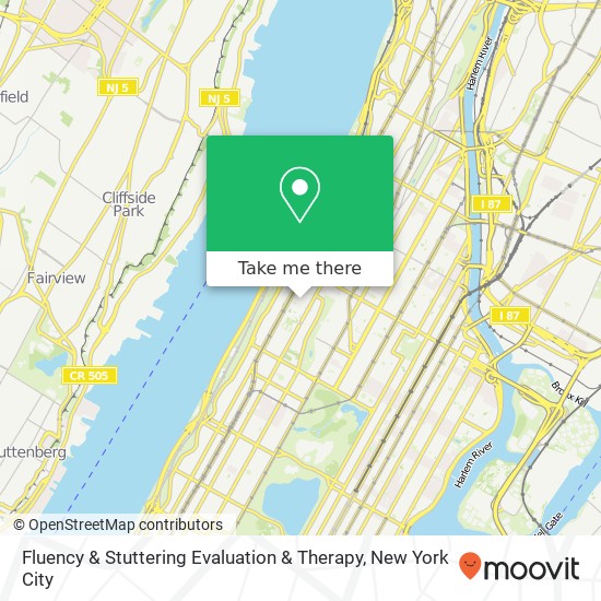 Fluency & Stuttering Evaluation & Therapy map