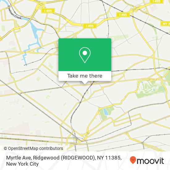 Myrtle Ave, Ridgewood (RIDGEWOOD), NY 11385 map