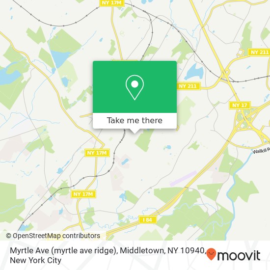 Myrtle Ave (myrtle ave ridge), Middletown, NY 10940 map