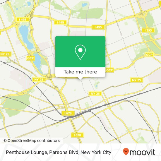 Mapa de Penthouse Lounge, Parsons Blvd
