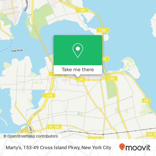 Mapa de Marty's, 153-49 Cross Island Pkwy