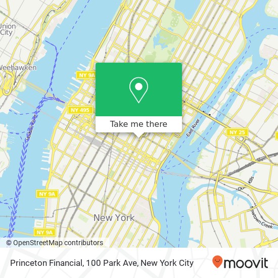 Princeton Financial, 100 Park Ave map