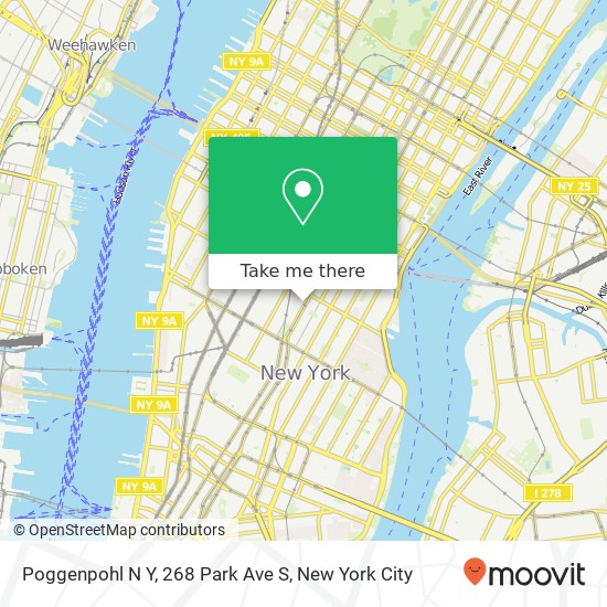 Poggenpohl N Y, 268 Park Ave S map