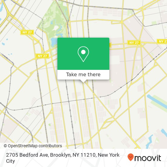 2705 Bedford Ave, Brooklyn, NY 11210 map
