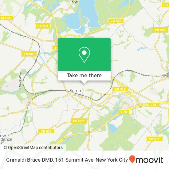 Grimaldi Bruce DMD, 151 Summit Ave map