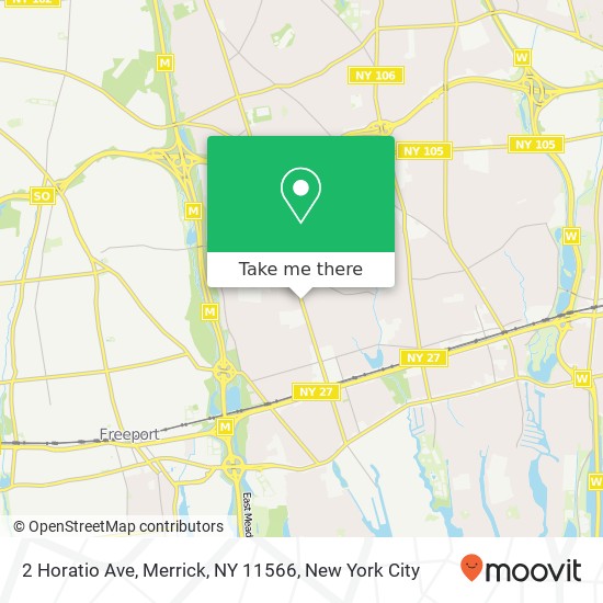 Mapa de 2 Horatio Ave, Merrick, NY 11566