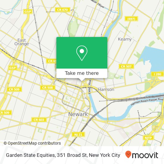 Garden State Equities, 351 Broad St map