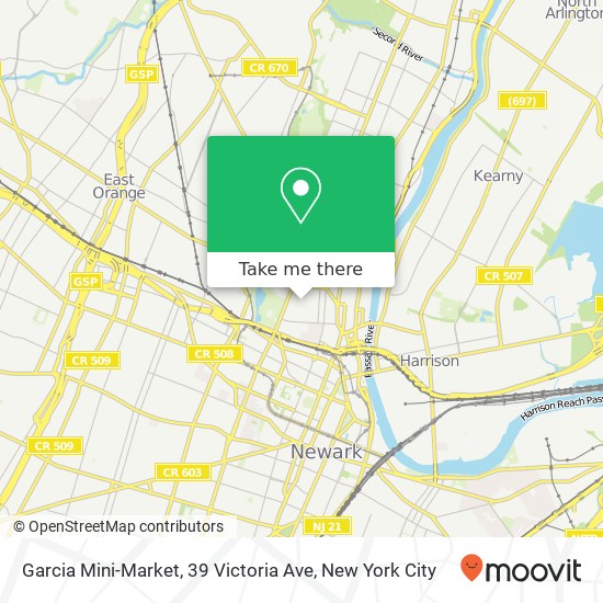 Mapa de Garcia Mini-Market, 39 Victoria Ave