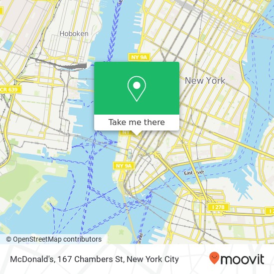 Mapa de McDonald's, 167 Chambers St