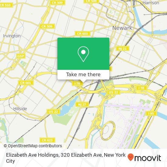 Elizabeth Ave Holdings, 320 Elizabeth Ave map