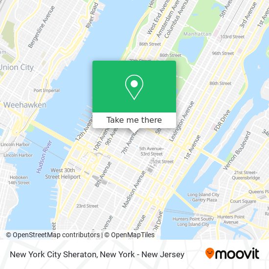 Mapa de New York City Sheraton
