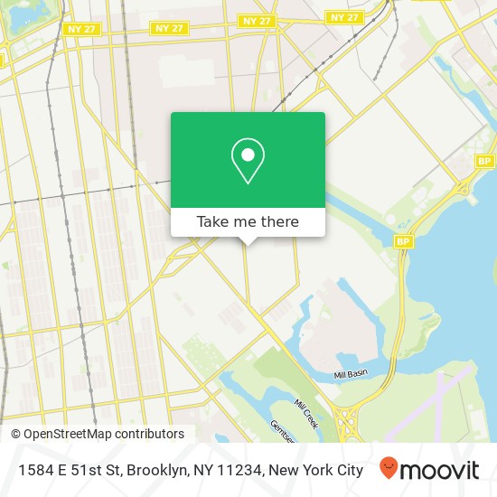 Mapa de 1584 E 51st St, Brooklyn, NY 11234