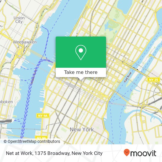 Net at Work, 1375 Broadway map